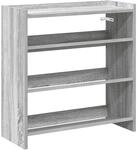 vidaXL Schuhregal Grau Sonoma 60x25x62 cm Holzwerkstoff 859892
