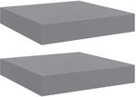 vidaXL Schweberegale 2 Stk Grau 23x23,5x3,8 cm MDF 323845