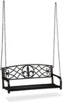 Relaxdays H&auml;ngebank Metall Schwarz f&uuml;r 2 Personen Belastbar 200 kg 197 cm x 133 cm