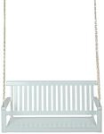 Garden Pleasure H&auml;ngebank Augusta 56 cm x 130 cm x 63 cm Wei&szlig; FSC&reg;