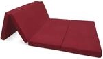 Beautissu Comfort Klappmatratze 195x120x7cm Dunkelrot
