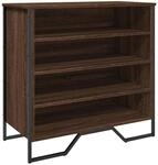 vidaXL Schuhregal Braun Eichen-Optik 80x38x78 cm Holzwerkstoff 848653