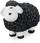Relaxdays Gartenfigur Schaf Keramik Schwarz Wetterfest 33 cm x 24 cm x 44 cm 4,1 kg
