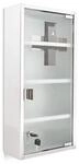 Relaxdays Medizinschrank Metall Abschlie&szlig;bar 57 cm x 27 cm x 12 cm