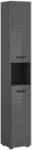 Hochschrank 30 cm x 180 cm x 30 cm Grau-Grau