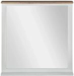 WOMO-DESIGN Wandspiegel Xian 80x76 cm Rechteckig Natur/Wei&szlig; Handgefertigt