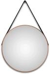 DSK Design LED-Lichtspiegel Silver Barbier &Oslash; 80 cm Kupfer Rund