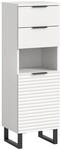 Standschrank Riff Wei&szlig; Nachbildung 110 cm x 35 cm x 34 cm