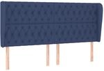 vidaXL Kopfteil mit Ohren Blau 183x23x118/128 cm Stoff 3118312