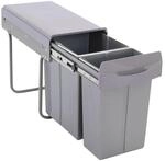 SVITA EMCombo30 Einbaum&uuml;lleimer 30L 10L+20L 2 F&auml;cher mit Deckel...