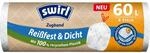 Swirl Zugband-M&uuml;llbeutel Rei&szlig;fest & Dicht 60, Wei&szlig; 8 St&uuml;ck