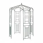 Relaxdays Rosenpavillon Eisen Gr&uuml;n Freistehend Pulverbeschichtet 250 cm x 160 cm x
