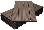 ECD Germany WPC Terrassenfliesen 60x30cm 30er Spar Set Dunkelbraun in Holzoptik