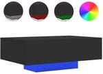 vidaXL Couchtisch mit LED-Leuchten Schwarz 85x55x31 cm