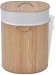 vidaXL Bambus-W&auml;schekorb Oval Natur 242727