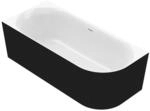 Ottofond Badewanne Mince Corner Rechts 180 cm x 80 cm Schwarz Wei&szlig;