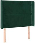 vidaXL Kopfteil mit Ohren Dunkelgr&uuml;n 103x16x118/128 cm Samt 3119485