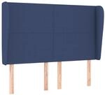 vidaXL Kopfteil mit Ohren Blau 147x23x118/128 cm Stoff 3117680