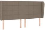 vidaXL Kopfteil mit Ohren Taupe 183x23x118/128 cm Stoff 3117974