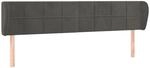 vidaXL Kopfteil mit Ohren Dunkelgrau 183x23x78/88 cm Samt 3117205