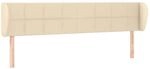 vidaXL Kopfteil mit Ohren Creme 203x23x78/88 cm Stoff 3117171