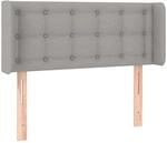 vidaXL Kopfteil mit Ohren Hellgrau 93x16x78/88 cm Stoff 3119184