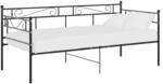 vidaXL Schlafsofa Bettgestell Schwarz Metall 90x200 cm650975