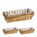 Relaxdays Blumenkasten 3er Set Holz Natur Mit Folie 12 cm x 45 cm x 19,5 cm je 600 g