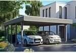 Carport Friesland Schiefergrau 557 x 708 cm mit EPDM-Dach