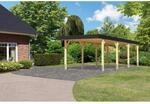 Karibu Einzelcarport Leimholz 2 Naturbelassen 246,5 x 288 x 700 cm