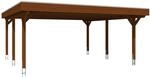 Skan Holz Carport Spessart 611 x 604 cm Nuss