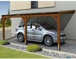 Skan Holz Carport Vogtland 300 cm x 541 cm Nussbaum