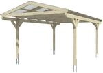 Skan Holz Carport Westerwald Eiche hell 362 x 648 cm