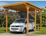 Skan Holz Carport Emsland Caravan 404 cm x 604 cm Eiche hell