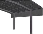 Ximax Carport Seitenwand 1 Modul 50 cm Schwarz Sonderfertigung