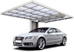 Ximax Carport Neo Typ 2850 Typ 90 Edelstahl-Look 276 x 495 cm Sonderfertigung