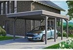 Carport Friesland Schiefergrau 397 x 555 cm mit Aluminiumdach