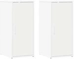 vidaXL Schuhschr&auml;nke 2 Stk Wei&szlig; 32x35x70 cm Holzwerkstoff 808955