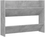 vidaXL Wand-Schuhschrank Betongrau 80x18x60 cm Holzwerkstoff 806749