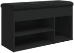 vidaXL Schuhbank Schwarz 82x32x45,5 cm Holzwerkstoff