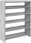 vidaXL Schuhregal Grau Sonoma 80x25x100 cm Holzwerkstoff 859901