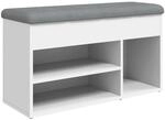 vidaXL Schuhbank Wei&szlig; 82x32x45,5 cm Holzwerkstoff