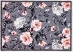 Astra Sauberlaufmatte Pure und Soft 50 cm x 70 cm Blumen Grau-Rosa
