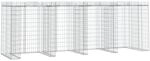 vidaXL Gabionen-M&uuml;lltonnenbox 350x91x120 cm Verzinktes Eisen