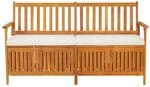 vidaXL Truhenbank mit Kissen Massivholz Akazie 170 cm