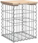 vidaXL Gartenbank aus Gabionen 33x31x42 cm Massivholz Kiefer