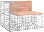 vidaXL Gartenbank aus Gabionen 92x71x65,5 cm Massivholz Douglasie