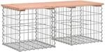 vidaXL Gartenbank aus Gabionen Massivholz Douglasie 103x44x42 cm