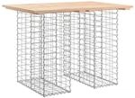 vidaXL Gartenbank aus Gabionen Massivholz Kiefer 100x70x72 cm