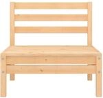 vidaXL Garten-Mittelsofa Kiefer Massivholz
